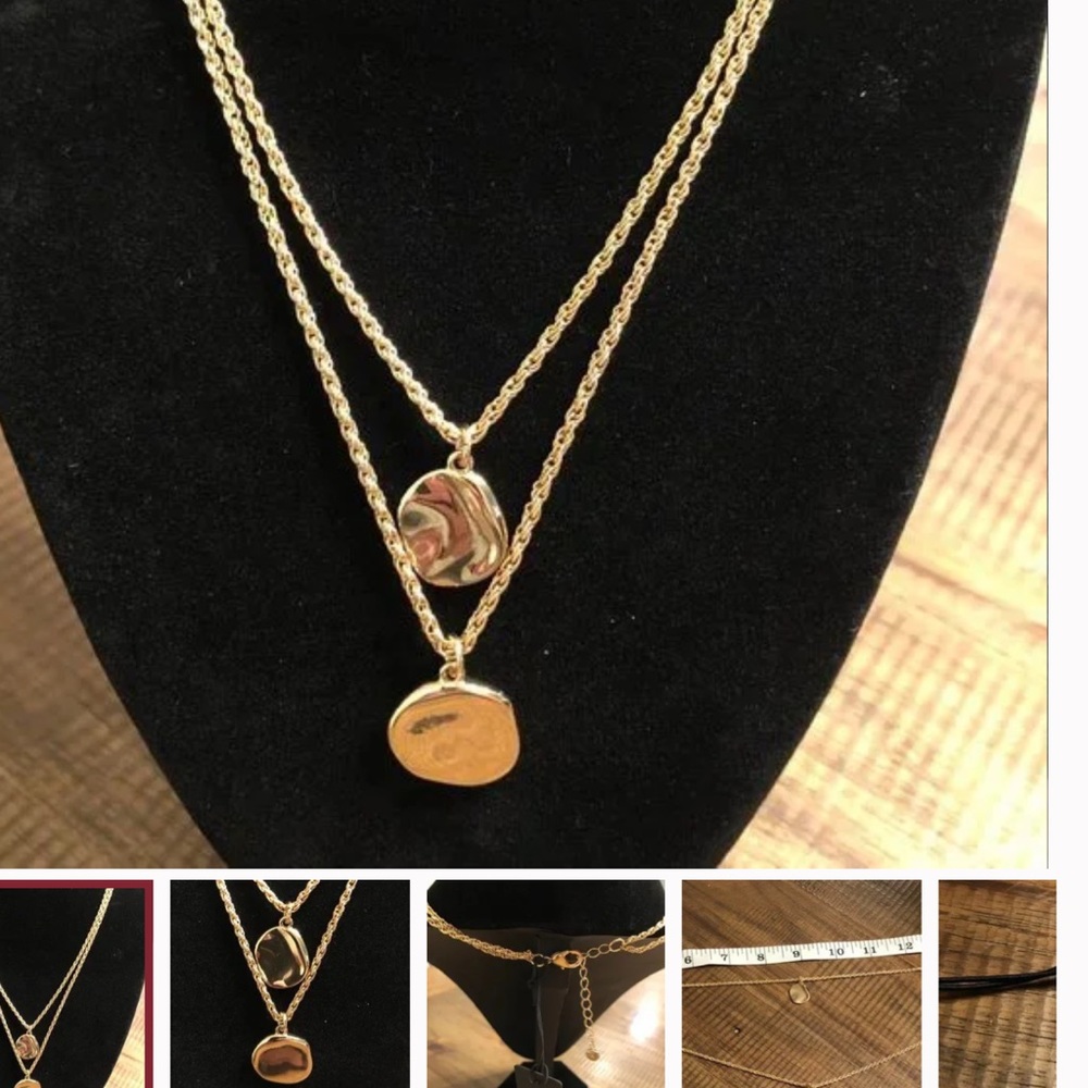 Nordstrom Halogen Classic Layered Coin Necklace in Gold